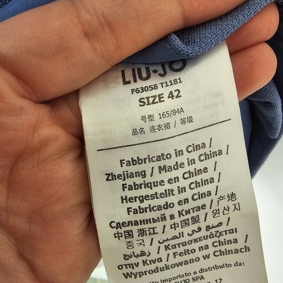 Liu Jo Jeans Blue Zipper Zip Ruffle Dress - Picture 10 of 13